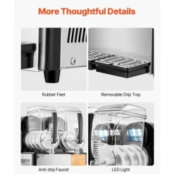 Slushmaskiner-Slushy Maskin 4Lx2, Margarita & Smoothie, Frysta Drycker, Perfekt för Fester, Hög Kvalitet, Enkel Användning, Snabb och Effektiv