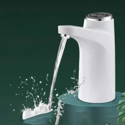 Vattenkylare-Smart elektrisk vattenflaskpump Trådlös automatisk dricksvattenautomat Vit