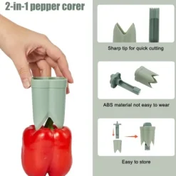 Snabb paprikautkärnare - Enkelt att urkärna och urkärna paprikor - Uppgradera kökshjälpen