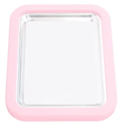 Snabbglassmaskin Pan Roll Frozen Yoghurt Sorbet Gelato Familjekul Hälsosam hemlagad DIY-glass Liten aluminiumlegeringspanel Rosa
