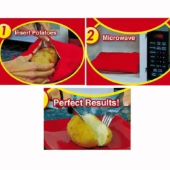 Påsar För Ångkokning-Snabbmatlagningspåse för potatis/potatis Snabbmatlagning för mikrovågsbakad potatis