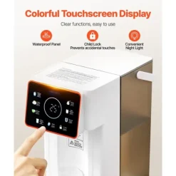 Snabbvarmvattendispenser för Bänkskiva, 6 Temperaturinställningar, 8 Volyminställningar, 3 Liters Tank