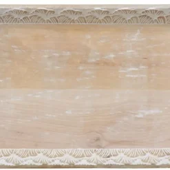 Snacksbricka 45,5 x 30,5 x 5,5 cm Vit Mangoträ (2 antal)