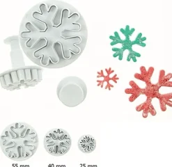 Kakformar-SNÖFLINGOR modell 2 kolvskärare