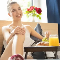 Serveringsfat & Skålar-Sängbricka, 22,5x64x31 cm, Brun