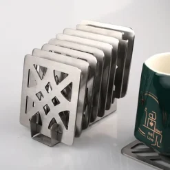 Snygg underläggshållare i rostfritt stål för moderna hem Model 4