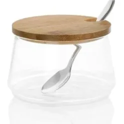 Sockerskål i glas - ANDREA HOUSE - Babu - 250 ml - Transparent - Rund