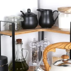 Serveringsfat & Skålar-Sockerskål och gräddkanna, svart porslin, 3 delar.