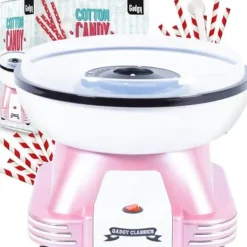 Sockervaddsapparat - GADGY - Retro Maskin - 500 Watt - Idealisk för Födelsedagar - Lätt att Rengöra