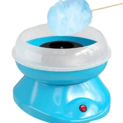 Sockervaddsmaskin - Bordsmodell - 450–550 W - 10 Pinnar Ingår - 27×26×18 cm - För Barnkalas & Hemma - Blå