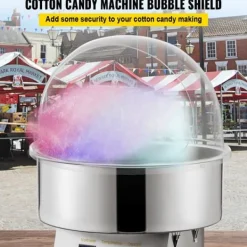 Sockervaddsmaskin 20,5" Diameter, Lock för Candy Floss Maker, 52 cm Kuppelskydd för kommersiell Sockervaddmaskin.