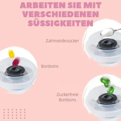 Sockervaddsmaskin modell 1, vit – enkel för fest & kalas