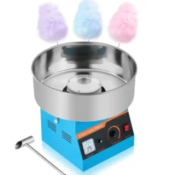 Sockervaddsmaskin 1000W, Kommersiell Elektrisk, Robust och Blå Design