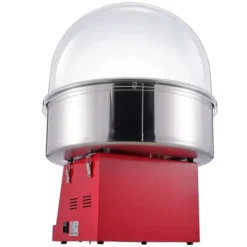 Sockervaddsmaskin, 1000W, 51.8x51.8x41.5 cm, Röd, Skål i rostfritt stål