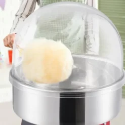 Sockervaddsmaskin, 1000W, 51.8x51.8x41.5 cm, Röd, Skål i rostfritt stål