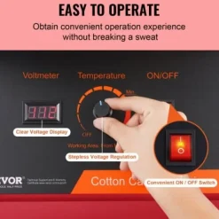 Sockervaddsmaskin, 1000W, 51.8x51.8x41.5 cm, Röd, Skål i rostfritt stål