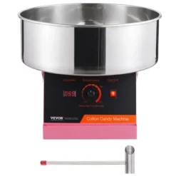 Maskiner För Spunnet Socker-Sockervaddsmaskin, 1000W, 51.8x51.8x41.5 cm, Rosa, Rostfritt stål