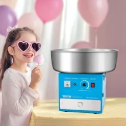 Sockervaddsmaskin, 52x52x44,7 cm, Blå, Rostfritt stål