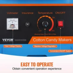 Sockervaddsmaskin, 518x820x1000 mm, Blå, Rostfritt stål