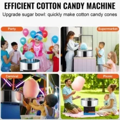 Sockervaddsmaskin, 518x518x415 mm, Blå, Rostfritt stål