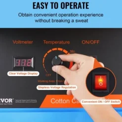 Sockervaddsmaskin, 518x518x415 mm, Blå, Rostfritt stål