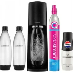 Sodastream Sodamaskin - - Terra - Svart - 2 flaskor - 60 L