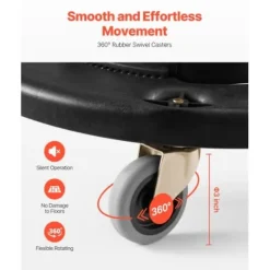 Soptunnedolly, 45,5x15,5 cm, Svart, Extra robust