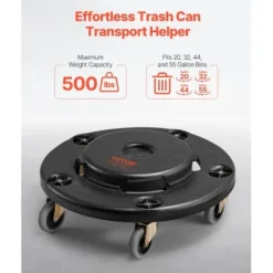 Soptunnedolly, 45,5x15,5 cm, Svart, Extra robust