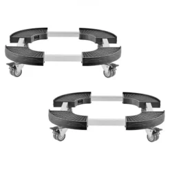 Tillbehör Till Avfallshantering-Soptunnedolly, 38x38x11 cm, Svart, Justerbar rullvagn