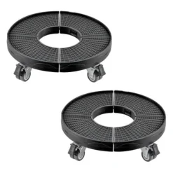 Tillbehör Till Avfallshantering-Soptunnedolly, 38x38x11 cm, Svart, Justerbar rullvagn