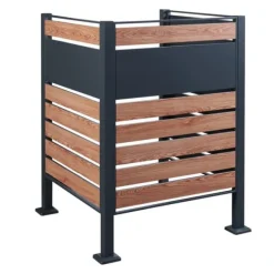 [en.casa] Soptunnesskydd Uusikaupunki 120x91x91 cm trämönster