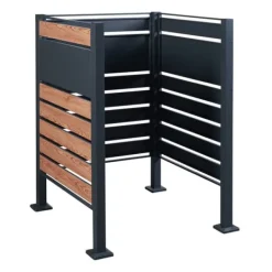 [en.casa] Soptunnesskydd Uusikaupunki 120x91x91 cm trämönster