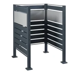 [en.casa] Soptunnesskydd Uusikaupunki 120x91x91 cm silver