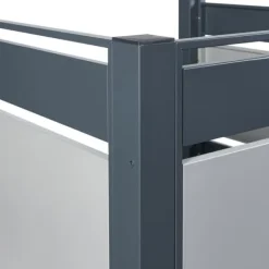 [en.casa] Soptunnesskydd Uusikaupunki 120x91x91 cm silver