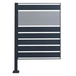 [en.casa] Soptunnesskydd Uusikaupunki 120x83x11 cm silver