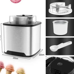 Sorbetière - Vpcok Direct - SU-580 - 2L - Multifunktionell - Rostfritt Stål