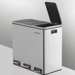 Källsorteringskärl-Sorteringskärl - Pedalhink 3 fack 54 Litre (3 x 18 L)