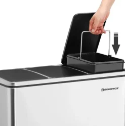 Källsorteringskärl-Sorteringskärl - Pedalhink 3 fack 54 Litre (3 x 18 L)