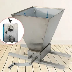 Spannmålskvarn - Valkvarn - Rostfritt Stål, Justerbart Valsavstånd, Borstlös Motor, EU-kontakt, För Korn/Vete - Silver