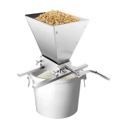 Spannmålskvarn - Valkvarn - Rostfritt Stål, Justerbart Valsavstånd, Borstlös Motor, EU-kontakt, För Korn/Vete - Silver