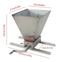 Spannmålskvarn - Valkvarn - Rostfritt Stål, Justerbart Valsavstånd, Borstlös Motor, EU-kontakt, För Korn/Vete - Silver