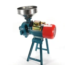 Matkvarnar-Spannmålskvarn 2200W 220V, elektrisk för torrt spannmål/ris/majs, med tratt, EU-kontakt, orange