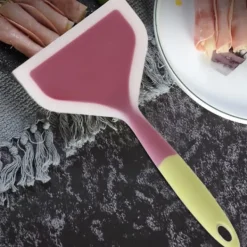 Spatel i silikon - Non-stick bred vändare för tårta, biff, pizza - grön