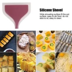 Spatel i silikon - Non-stick bred vändare för tårta, biff, pizza - grön