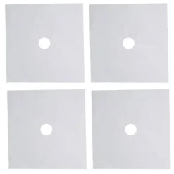 Spisbrännarskyddset - Non Stick gasspis Skyddsdynor - 4 delar, Silver, 27x27cm