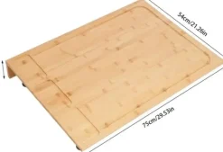 Skärbrädor-Spishäll Täckplatta - Skärbräda - Bambu - Rektangulär - 75 × 54 × 10 cm - Lila