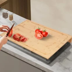 Skärbrädor-Spishäll Täckplatta - Skärbräda - Bambu - Rektangulär - 75 × 54 × 10 cm - Lila