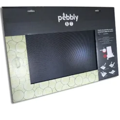 Spisplatta skydd - Pebbly Kitchen - 57 x 50 cm - Svart - Kökstillbehör