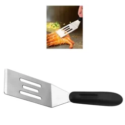 Spårad spatel i rostfritt stål Non Stick-flipping multifunktionell matlagningsspatel för japanskt kök