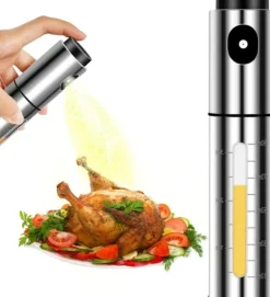 Olje- & Vinägerbehållare-Sprayolja i rostfritt stål med våg Model 1